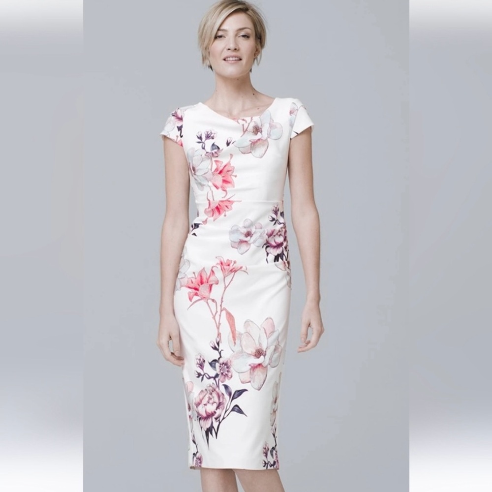 White House Black Market Floral Midi Dress